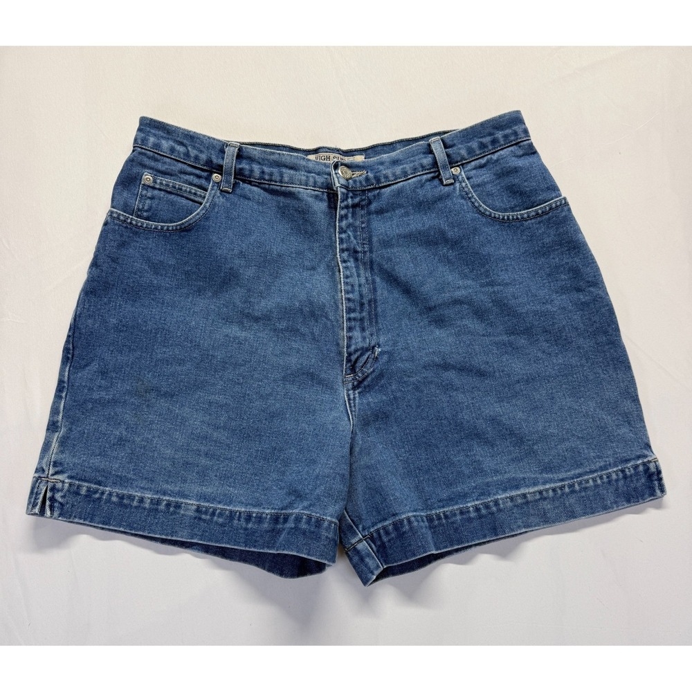 High Sierra Shorts Womens 16 Blue Medium Wash Denim Cotton High Rise Casual